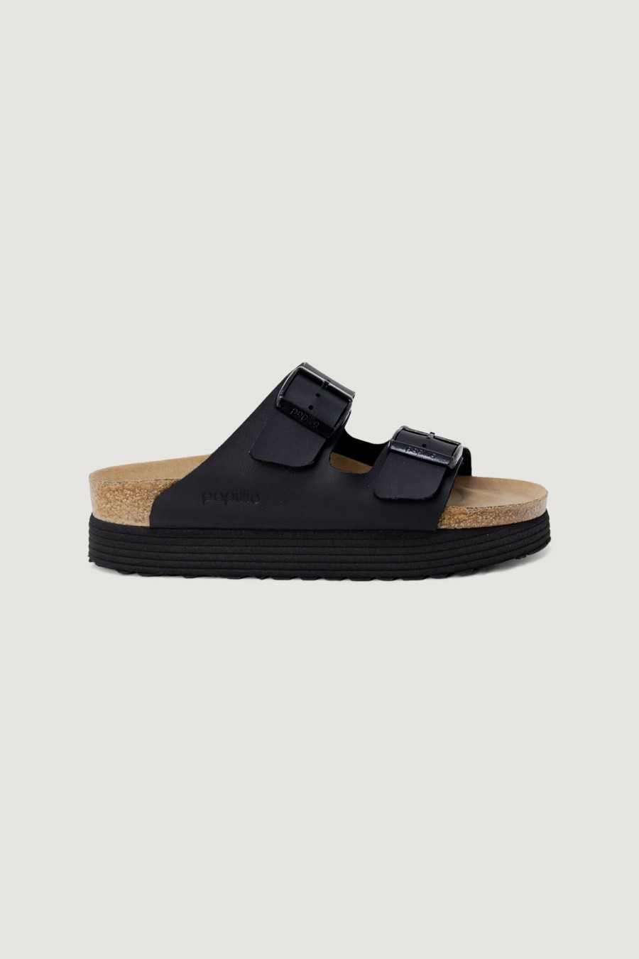 Donna Birkenstock | Ciabatte Con Fascia Birkenstock Arizona Platform Vegan Nero