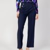 Donna Street One | Pantaloni Regular Street One Straight Leg Buttons Hw Casual Blu