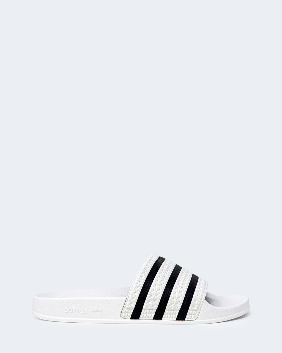 Uomo Adidas Originals | Ciabatte Adidas Originals Adilette Bianco