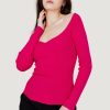 Donna Guess | Maglia Guess Ls Lena Fuxia