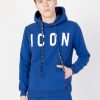 Uomo Icon | Felpa Con Cappuccio Icon Logo Blu