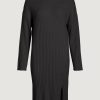 Donna Vila Clothes | Vestito Midi Vila Clothes Viril L/S Rollneck Knit Midi Grigio Scuro