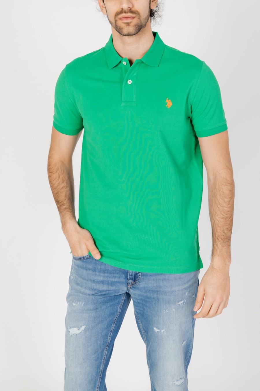 Uomo U.S. Polo Assn. | Polo Manica Corta U.S. Polo Assn. King Verde