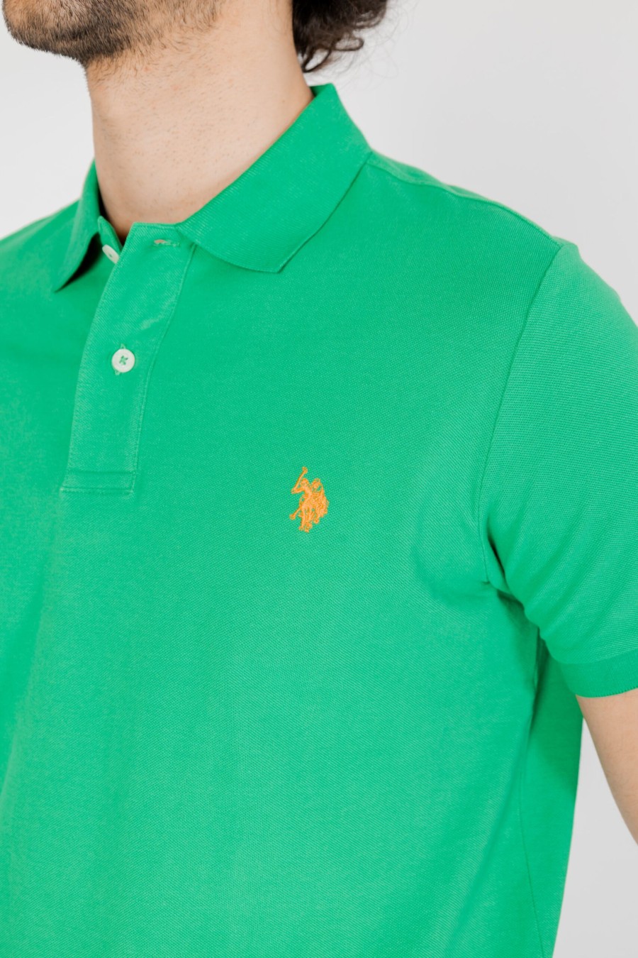 Uomo U.S. Polo Assn. | Polo Manica Corta U.S. Polo Assn. King Verde