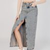 Donna Calvin Klein | Gonna Lunga Calvin Klein Front Split Maxi Denim