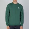 Uomo Aquascutum | Felpa Senza Cappuccio Aquascutum Active Small Logo Crew Neck Fleece Verde