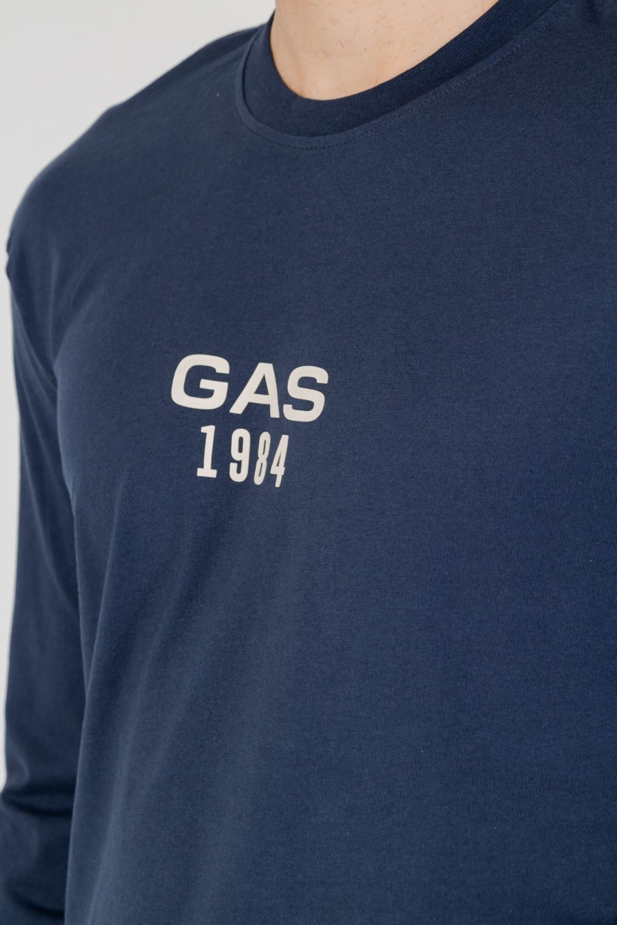 Uomo Gas | Polo Manica Lunga Gas Dharis M/L 1984 Blu