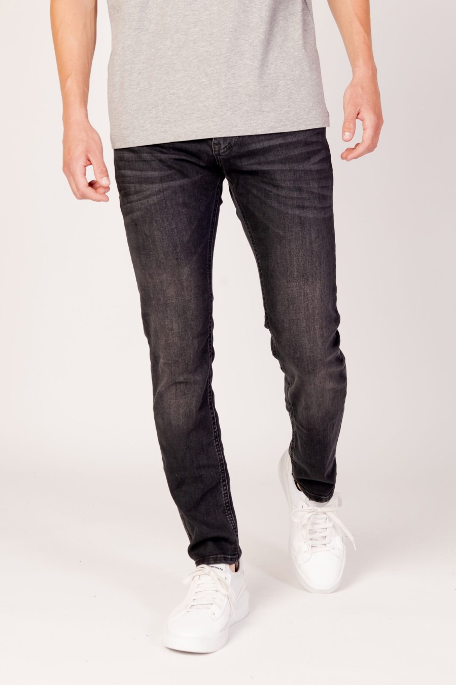 Uomo Tommy Hilfiger | Jeans Slim Tommy Hilfiger Scanton Cg1285 Nero