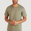 Uomo Calvin Klein | T-Shirt Calvin Klein Embro Badge Verde Oliva