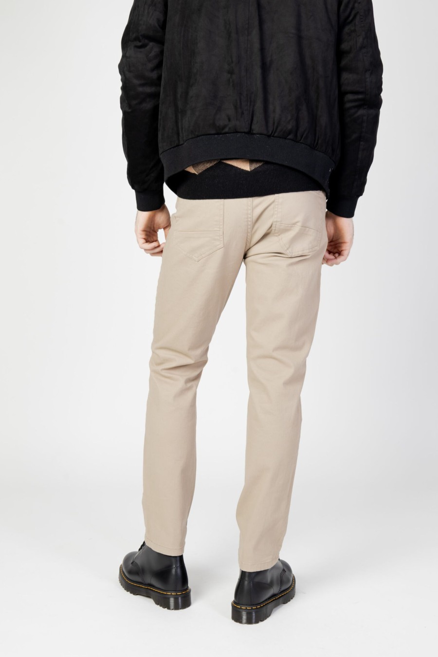 Uomo Borghese | Pantaloni Borghese 3Wpaz3 Tw31 Beige Chiaro