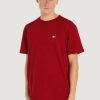 Uomo Tommy Hilfiger | T-Shirt Tommy Hilfiger Reg Badge Ex Bordeaux