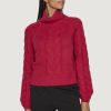 Donna Vila Clothes | Maglione Vila Clothes Vioa L/S Cable Rollneck Knit Top/Pb Magenta