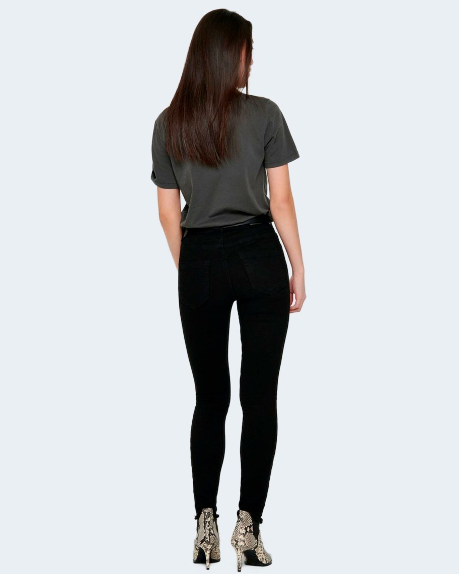 Donna Only | Jeans Skinny Only Onlblush Mid Sk Ak Raw Rea2343 Noos Nero