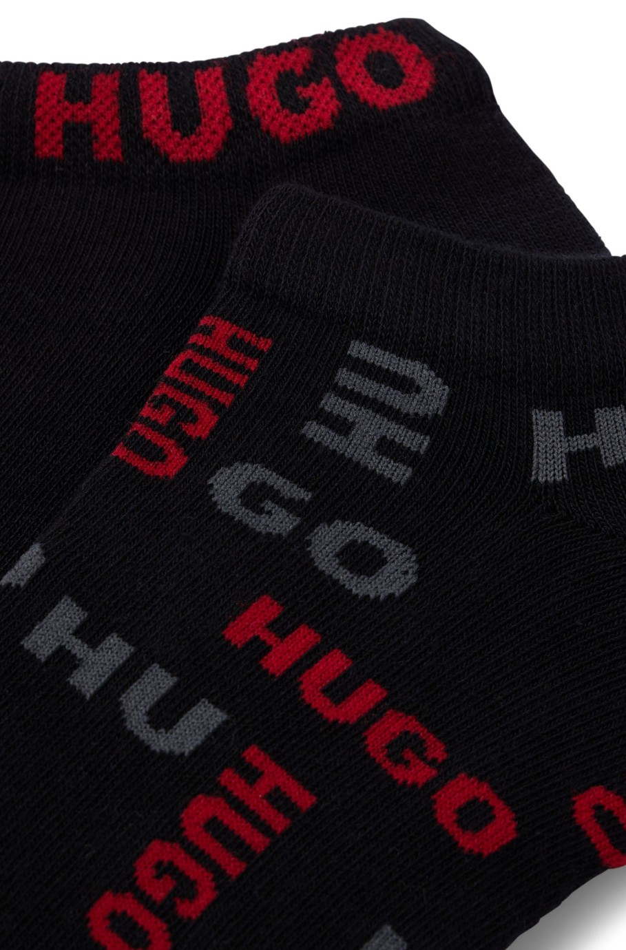 Uomo Hugo | Calzini Corti Hugo 2P As Logoallover Cc 10249362 01 Nero