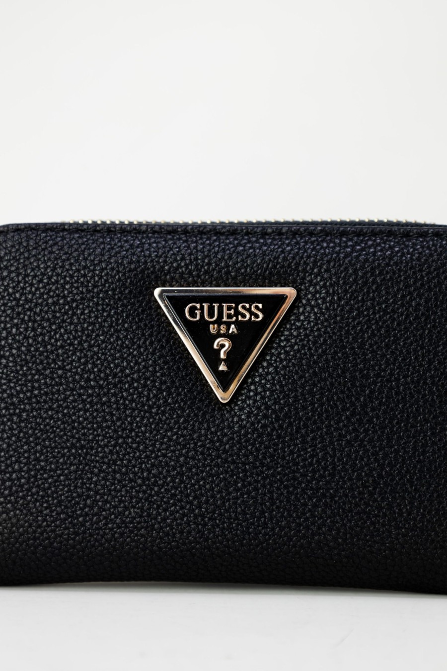 Donna Guess | Portafoglio Piccolo Guess Meridian Slg Medium Zip Around Nero