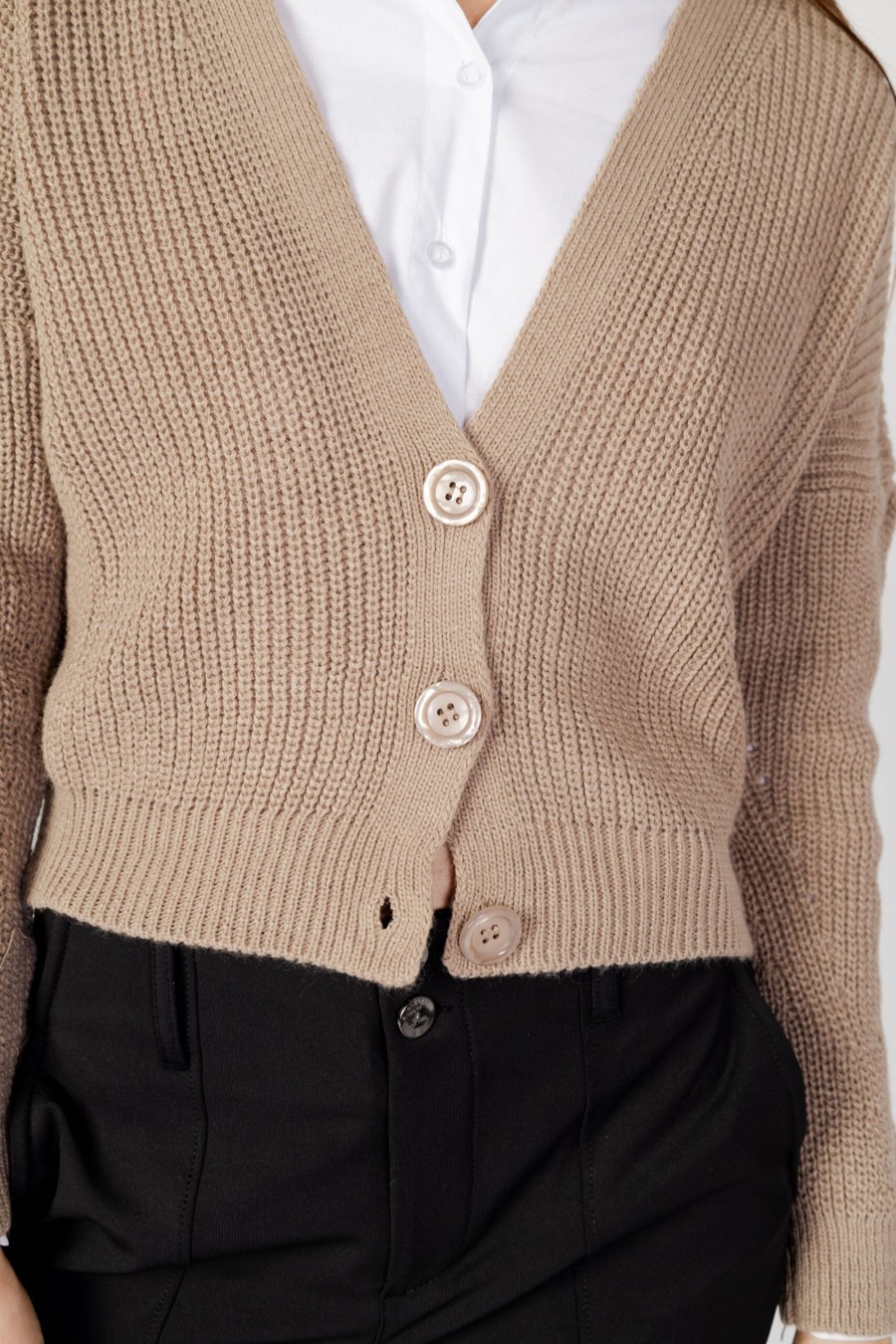 Donna Hanny Deep | Cardigan Hanny Deep Beige Scuro