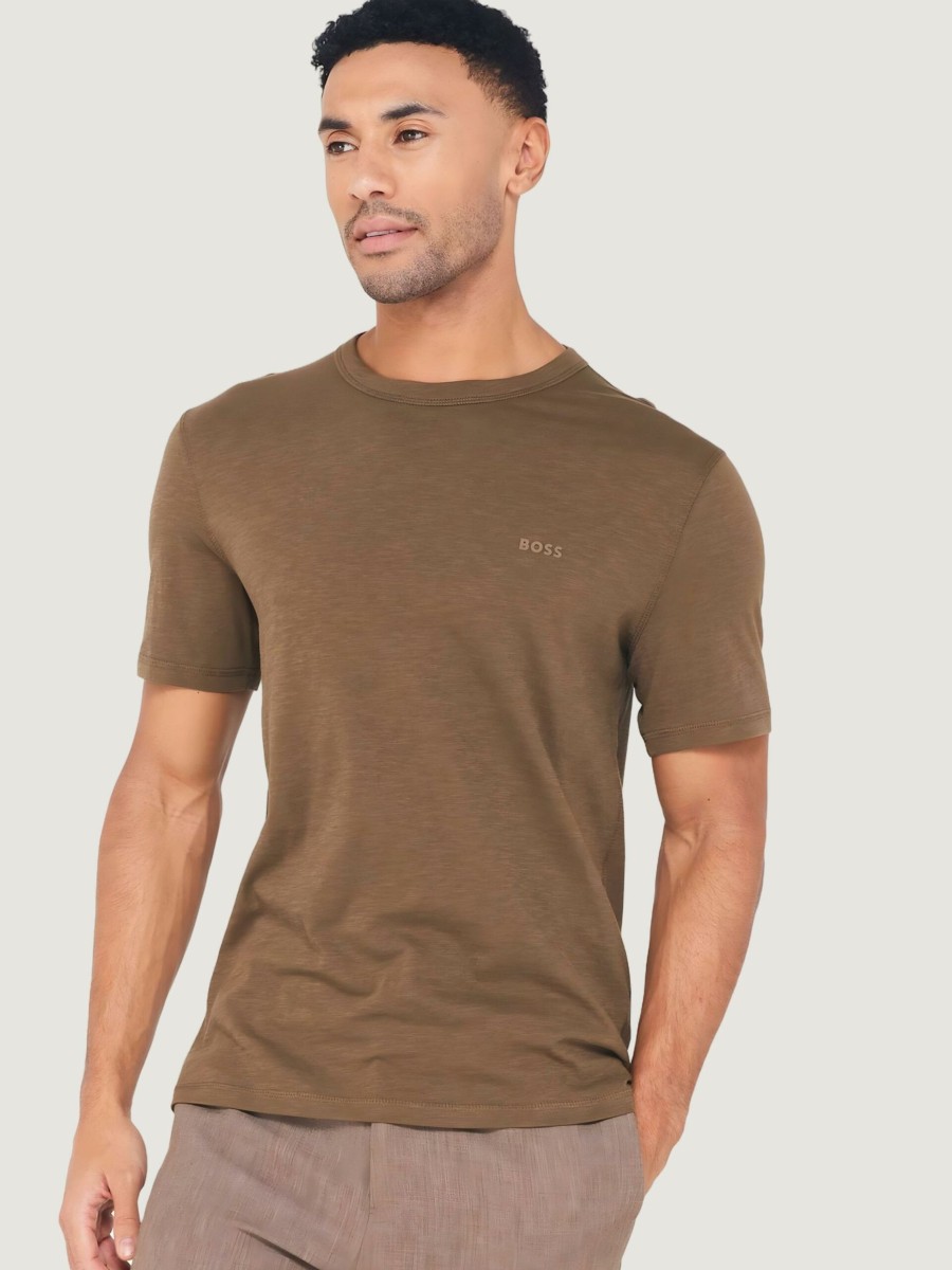 Uomo Boss | T-Shirt Boss Tegood 10240843 01 Verde