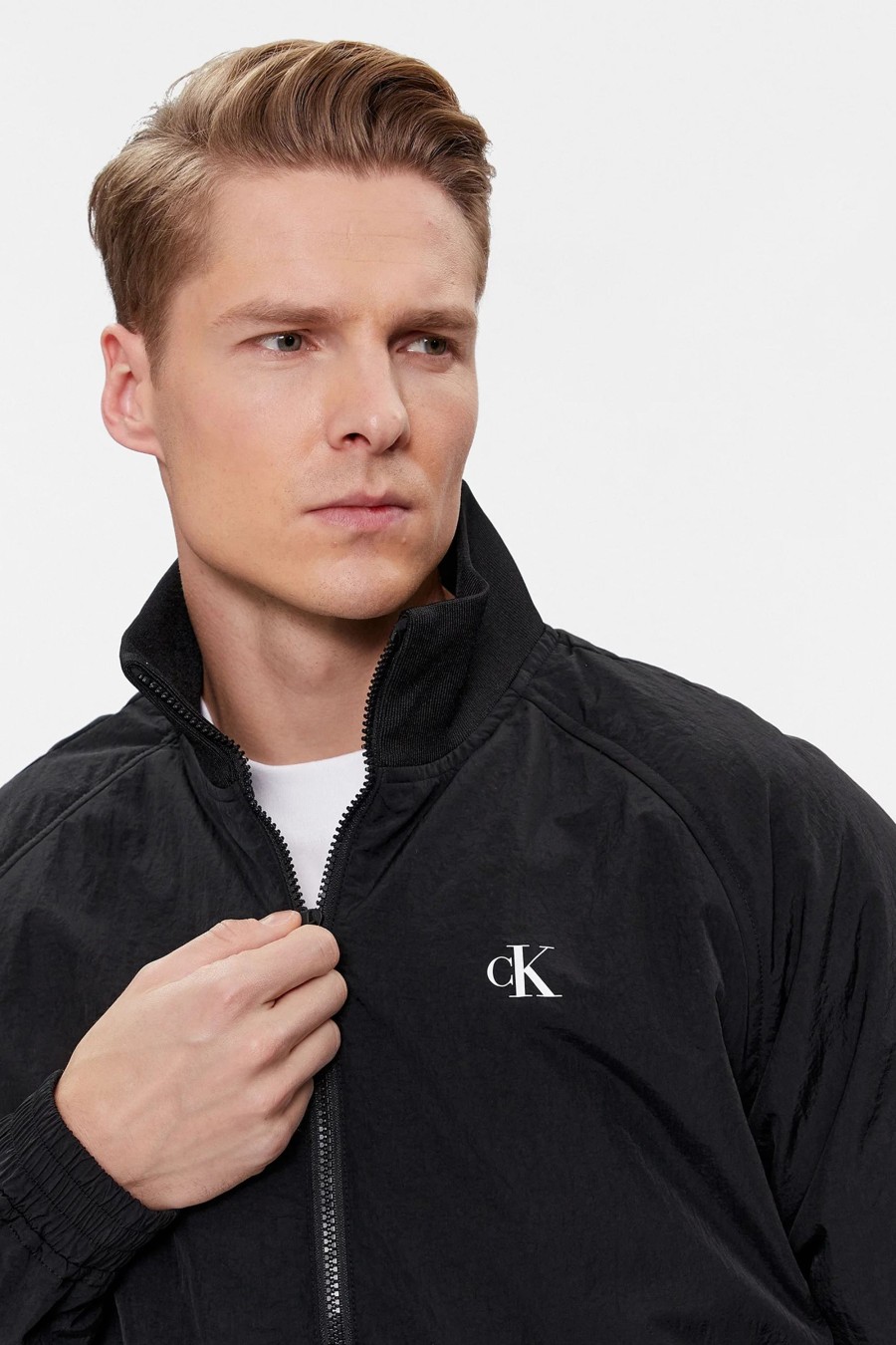 Uomo Calvin Klein | Piumino Calvin Klein Padded Harrington Nero