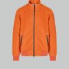 Uomo Aquascutum | Felpa Senza Cappuccio Aquascutum Active One Color Sherpa Arancione