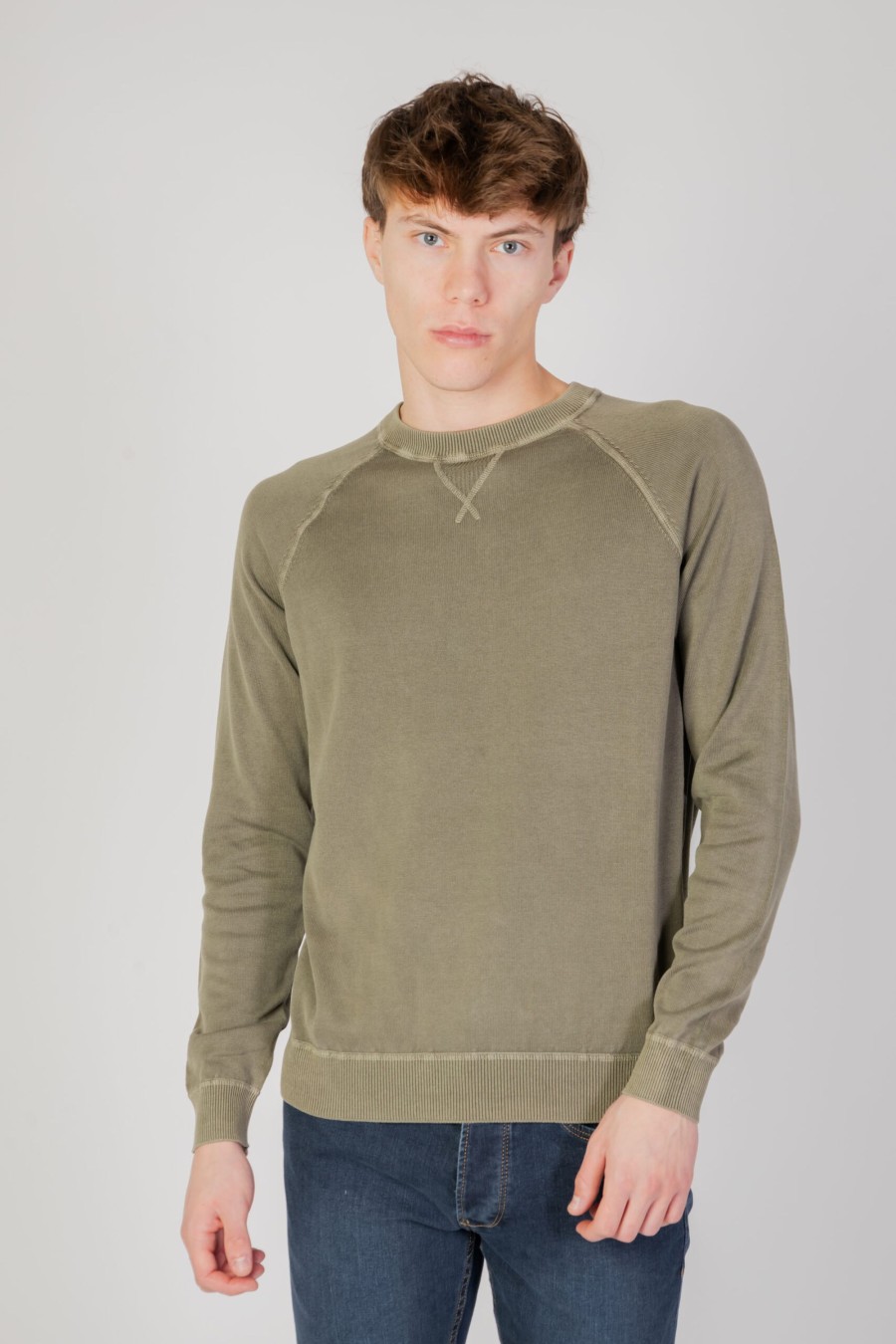 Uomo Liu-jo | Maglia Liu-Jo Roundjeans Verde Oliva