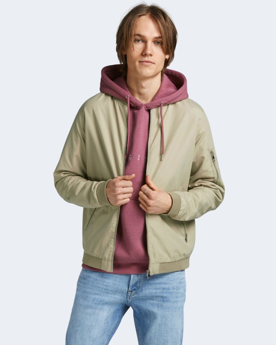 Uomo Jack Jones | Giacchetto Jack Jones Rush Bomber Noos Grigio Chiaro