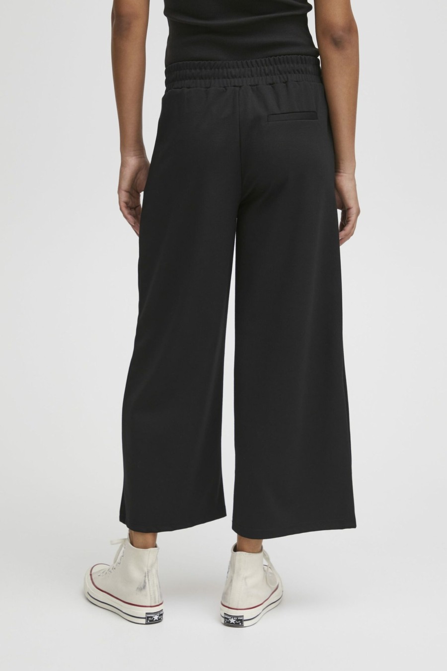 Donna Ichi | Pantaloni Bootcut Ichi Ihkate Sus Wide Pa Nero