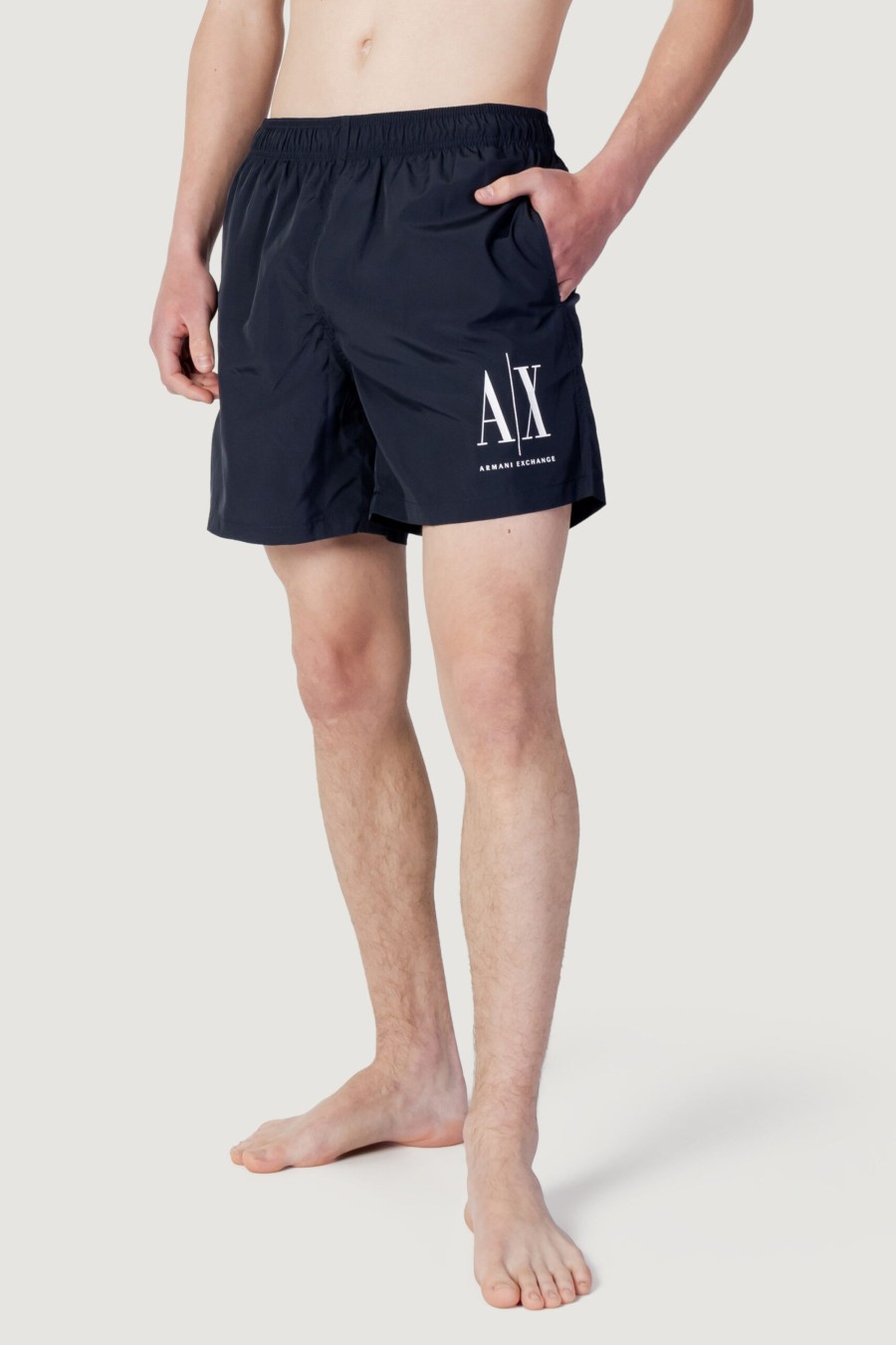 Uomo Armani Exchange | Costume Da Bagno Armani Exchange Logo Blu