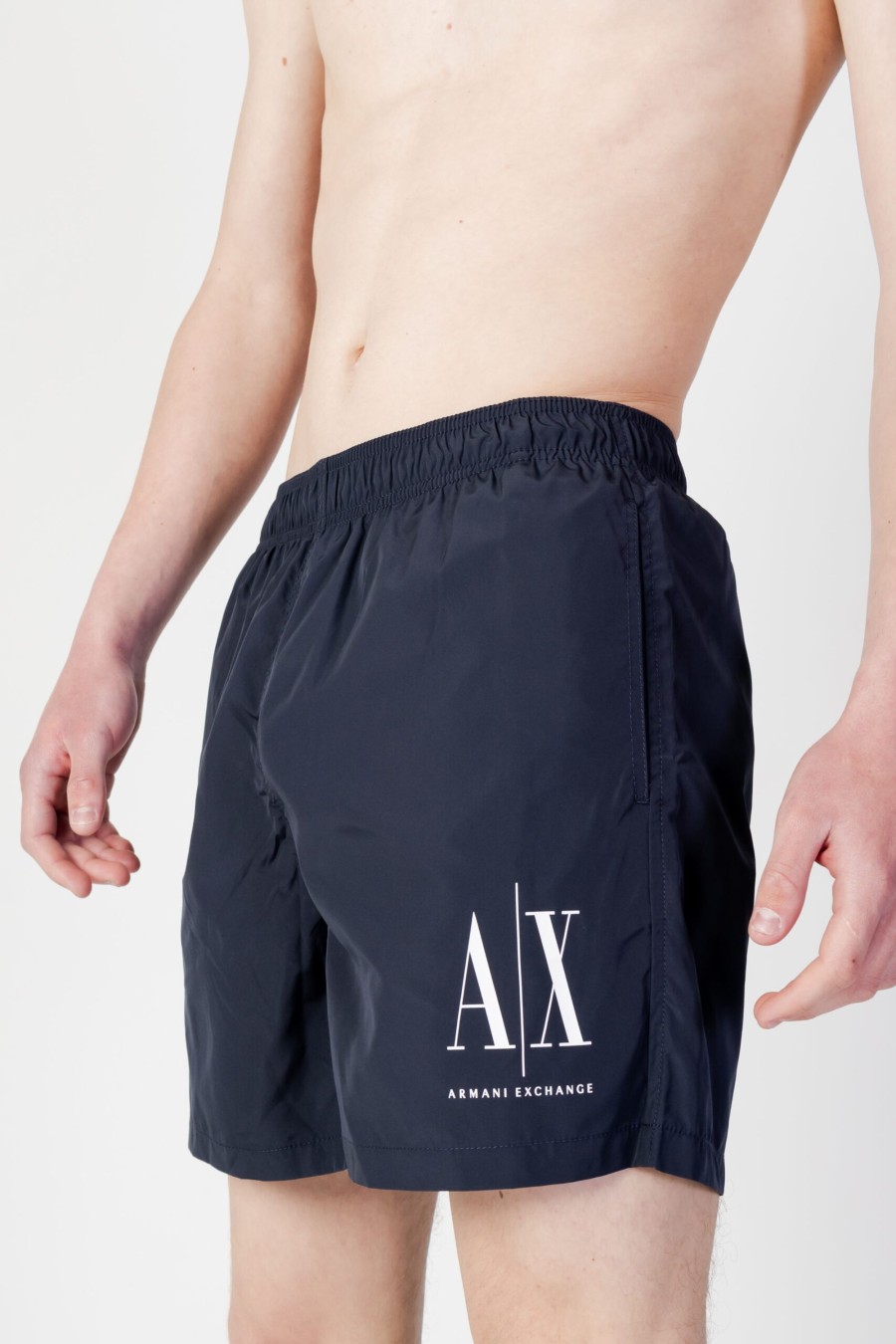 Uomo Armani Exchange | Costume Da Bagno Armani Exchange Logo Blu