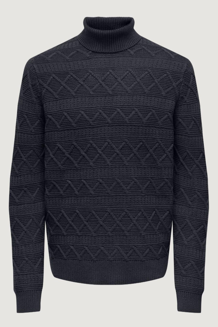 Uomo Only & Sons | Maglione Only & Sons Onswade Reg 5 Struc Roll Neck Knit Blue Scuro