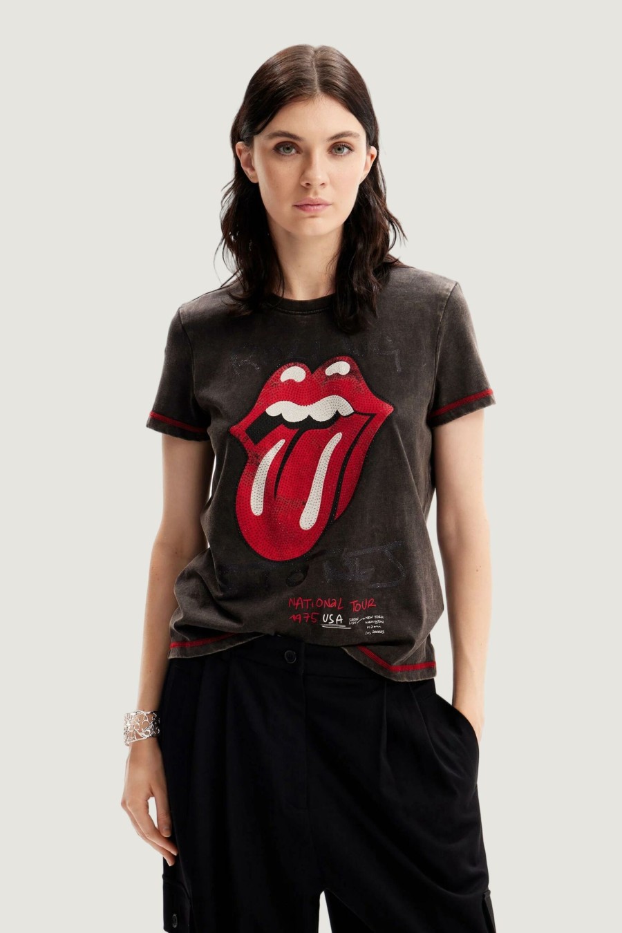 Donna Desigual | T-Shirt Desigual Rolling Antracite