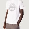 Uomo Napapijri | T-Shirt Napapijri S-Bollo Ss Bianco