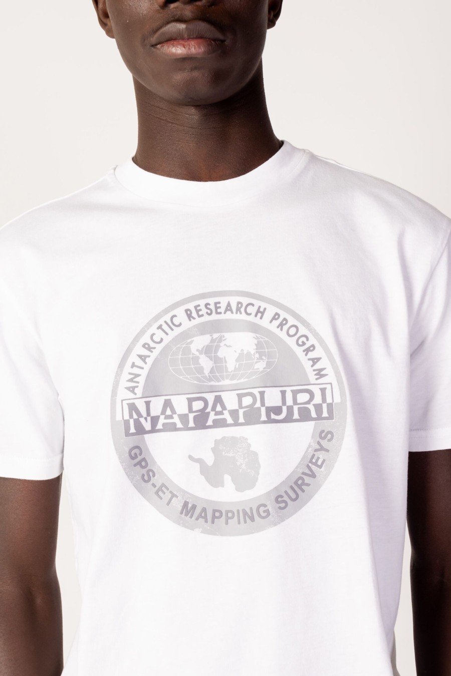 Uomo Napapijri | T-Shirt Napapijri S-Bollo Ss Bianco