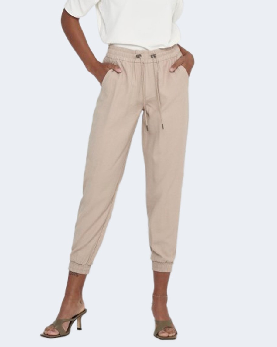 Donna Only | Pantaloni Regular Only Kelda-Emery Mw Pull-Up Pants Pnt Noos Beige