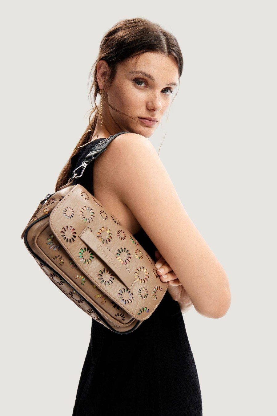 Donna Desigual | Borsa Desigual Bols_Amorina_Tromso Beige Scuro