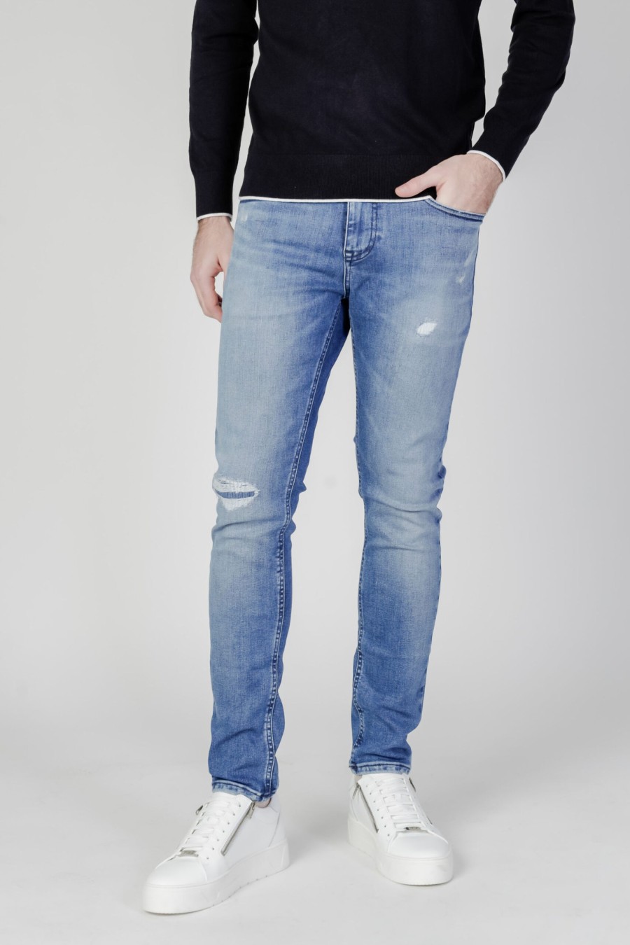 Uomo Tommy Hilfiger | Jeans Tapered Tommy Hilfiger Austin Tprd Ah3 Denim