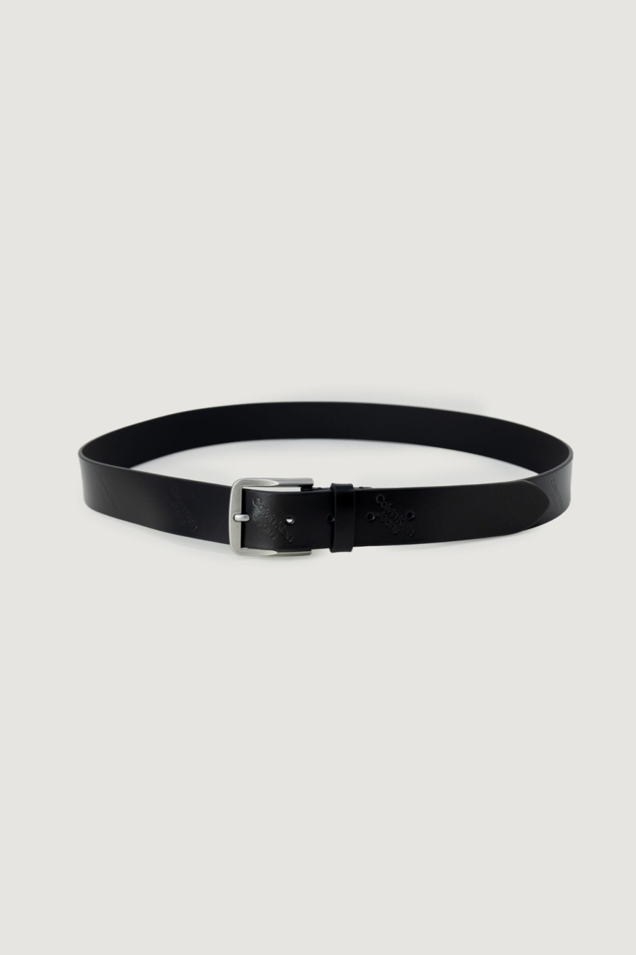 Uomo Calvin Klein | Cinta Calvin Klein Flat Classic Lthr Belt 35Mm Nero