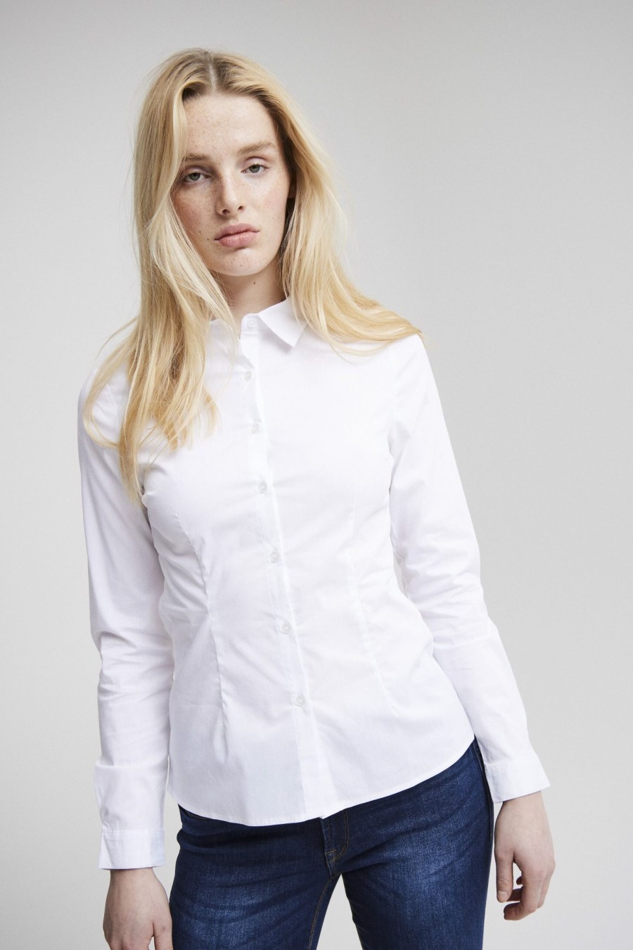 Donna Ichi | Camicia Manica Lunga Ichi Ihdima Sh Bianco