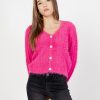 Donna Vero Moda | Cardigan Vero Moda Vmlapoilu Ls V-Neck Boo Rep Fuxia