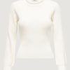 Donna Jacqueline de Yong | Maglia Jacqueline De Yong Jdyprime Life L/S O-Neck Rib Pullov. Knt Panna