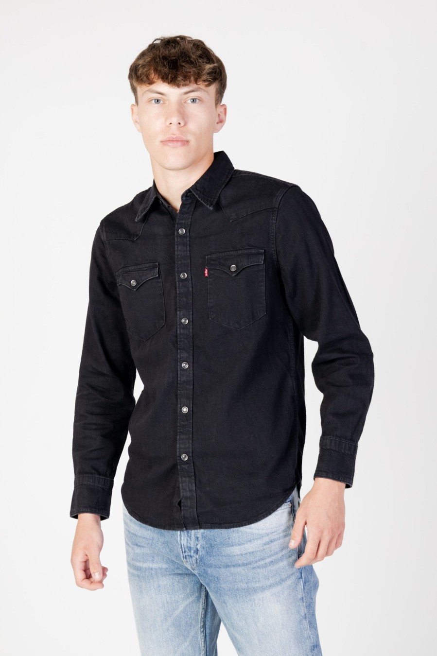 Uomo Levi's® | Camicia Manica Lunga Levi'S® Barstow Western Standard Nero