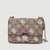 Donna Guess | Borsa Guess Eliette Logo Cnvrtble Xbdy Flp Marrone