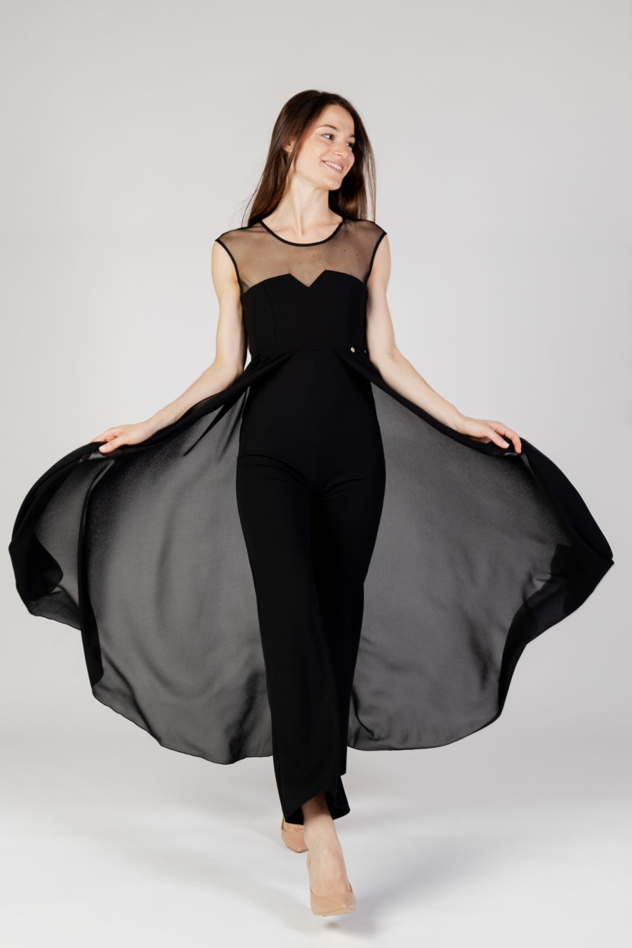 Donna Rinascimento | Tuta Elegante Rinascimento Fstyle Nero