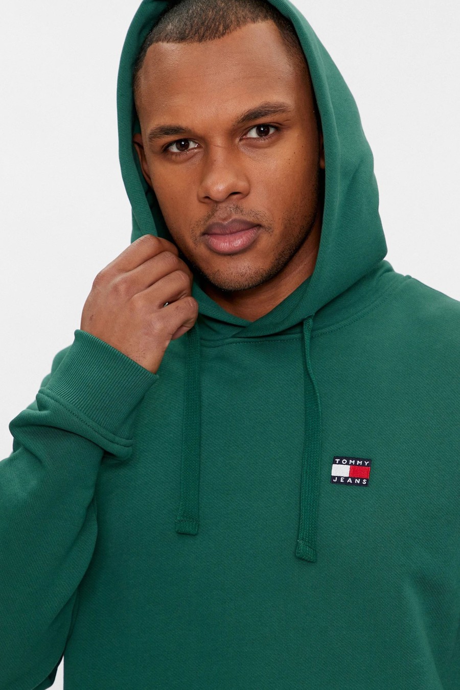 Uomo Tommy Hilfiger | Felpa Con Cappuccio Tommy Hilfiger Reg Badge Verde