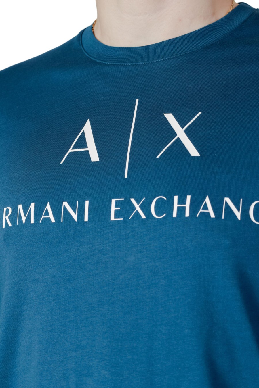 Uomo Armani Exchange | T-Shirt Manica Lunga Armani Exchange Petrolio