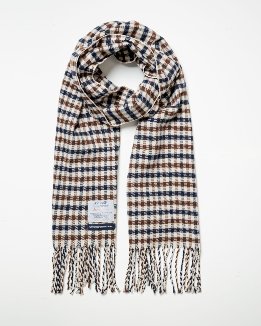 Uomo Aquascutum | Sciarpa Aquascutum Active Water Repellent Scarf Blu