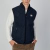 Uomo Aquascutum | Smanicato Aquascutum Active One Color Sherpa Vest Blu