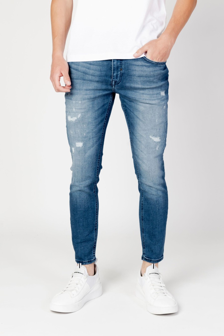 Uomo Antony Morato | Jeans Skinny Antony Morato Karl Skinny Cropped Fit Denim