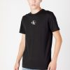 Uomo Calvin Klein | T-Shirt Calvin Klein Monologo Regular Nero