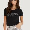 Donna Guess | T-Shirt Guess Ss Cn Bold Logo Nero