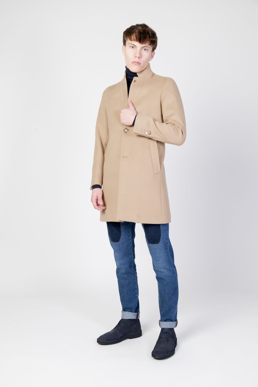 Uomo Mulish | Cappotto Mulish Mcps-738 Beige Scuro